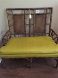          Vintage rattan settee
