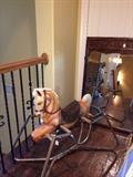 Rocking horse; one of two Henredon mirrors