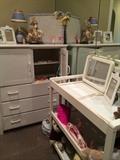Baby wardrobe, changing table, lamps, & frames