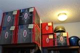 Motorcycle helmets still in boxes