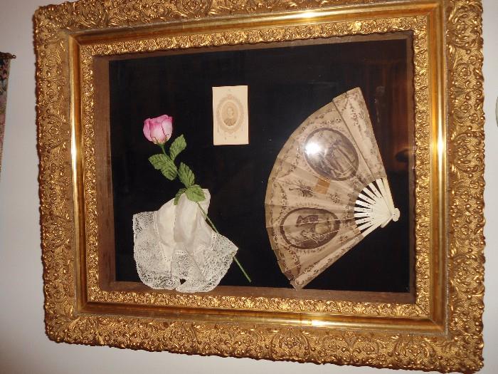 Beautiful Shadow Box Full of unique finds.