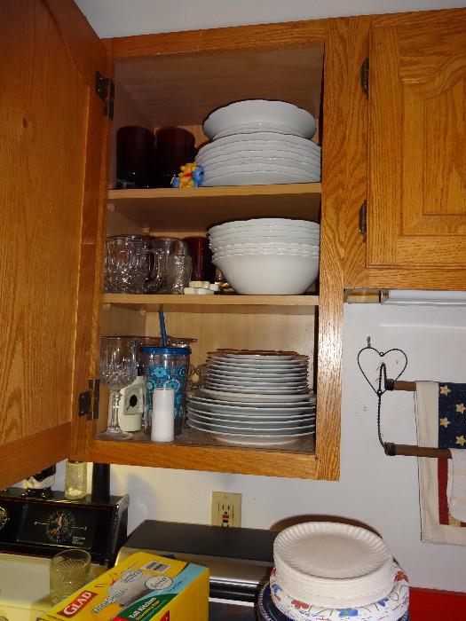Dishes and glasses.