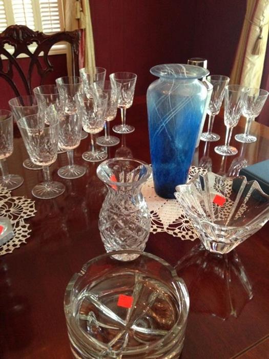 Art Glass, Vases, Stemware - Dining Room Set-Lexington KY