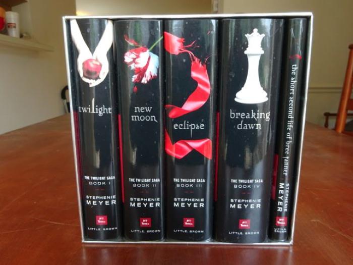 A boxed set of the twilight saga.
