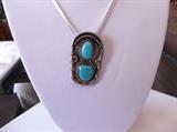 Turquoise sterling pendant