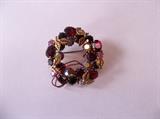 Austrian wreath pin with red rhinestones