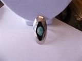Turquoise and sterling silver ring