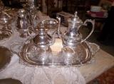 Silver plate tea and coffee
