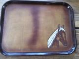 Leather art tray