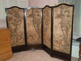 4 panel Victorian tapestry screen.