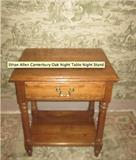 side table oak ethan allen wood solid