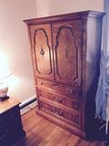 Matching Thomasville Fine Burl Armoire, Very Nice condition  $450.00