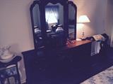 Bad view but it does show the Thomasville Dresser with the top Mirror in place