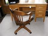 Antique chair with handsome desk.