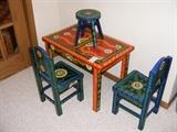 Hand painted Guatemalan child's furniture.
