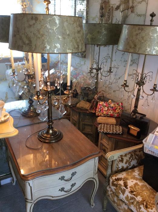 These Stiffel lamps are beautiful and with original shades. They have recently sold on ebay for over $400- but not to worry- our price will be a fair fraction of that!
