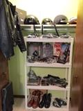 Harley helmet, boots, scarves, etc 