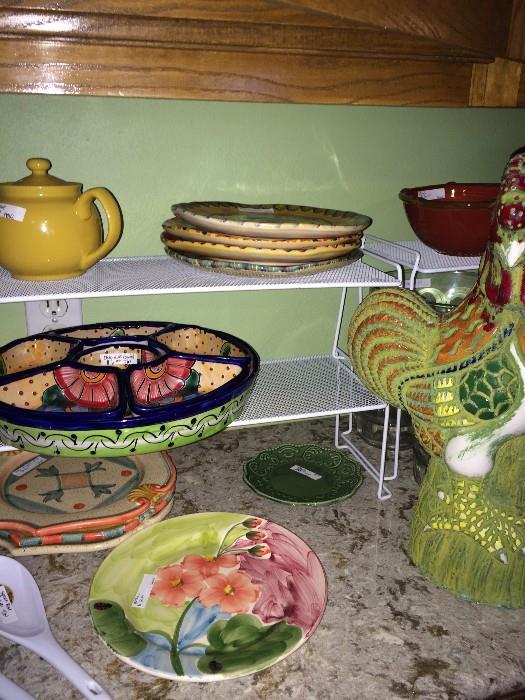        Assorted and colorful dishes 