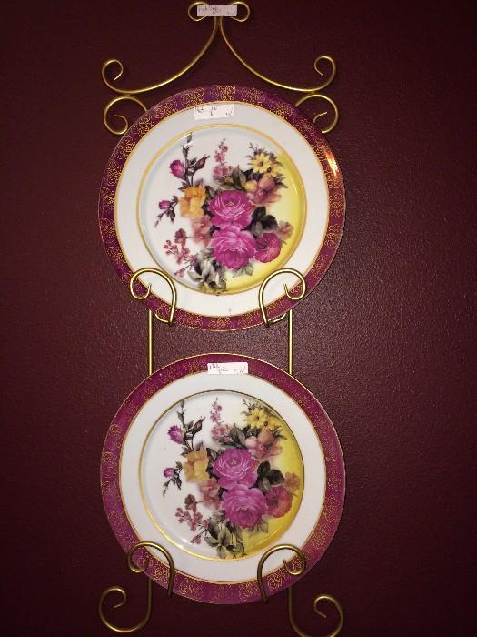         Rose plates and plate holder