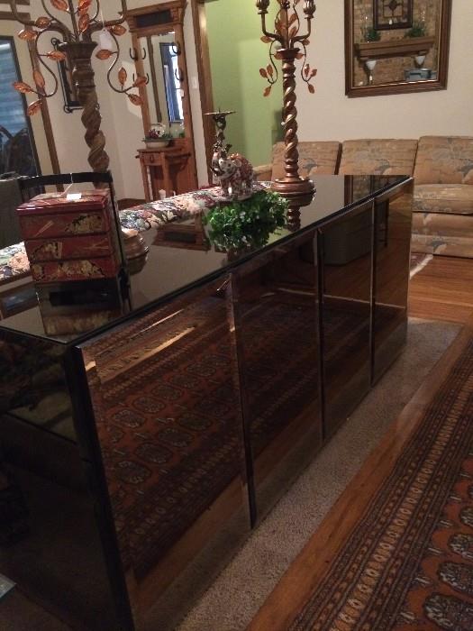            Mirrored credenza (as is)