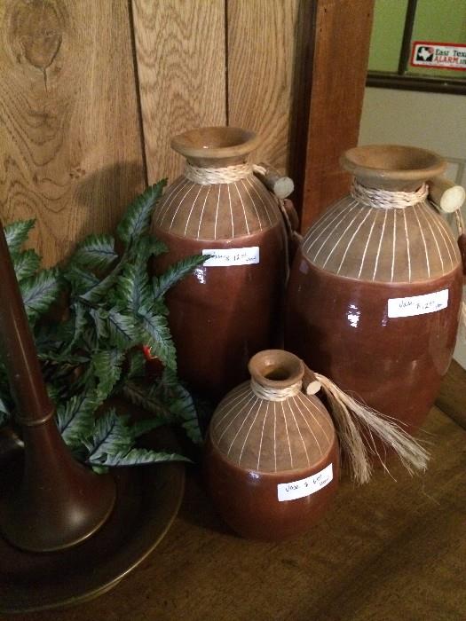         Set of decorative jugs