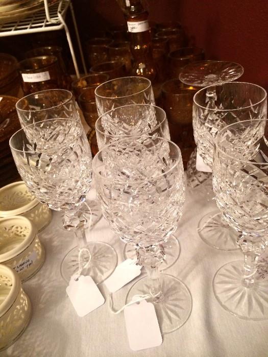         "Lismore" Waterford wine glasses