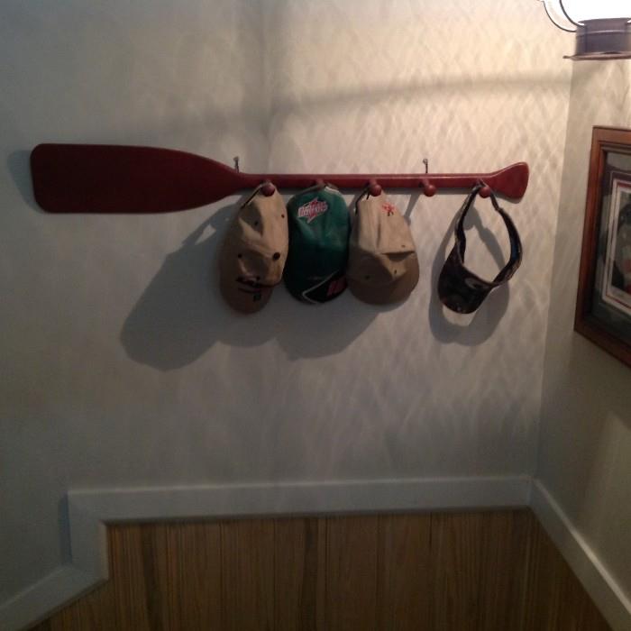 Wood Paddle Hat Hanger $ 50.00