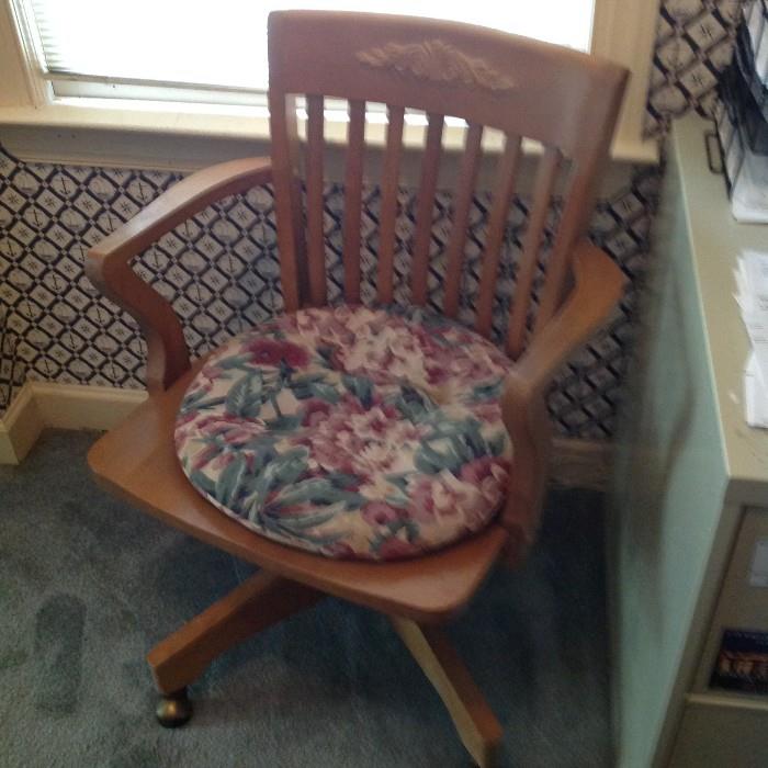 Wood Rolling Chair $ 40.00