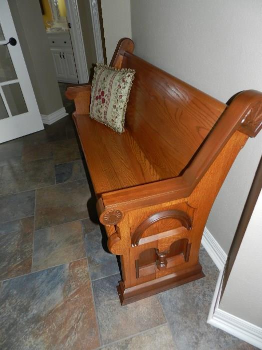 Antique Pew - from First United Methodist Church in Gainesville Texas.  