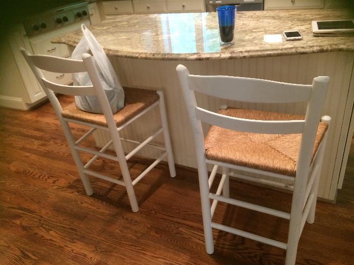 Pair of bar height chairs