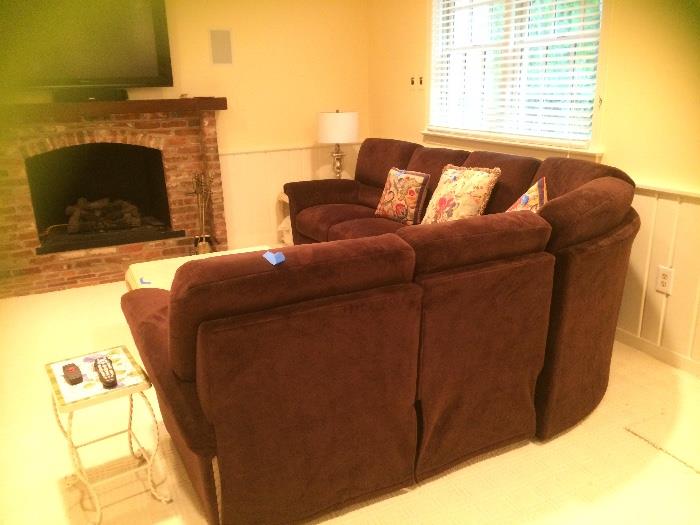 New 3 piece sectional in brown chenielle