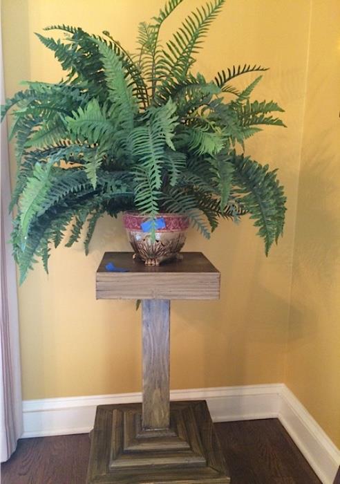stand and silk fern