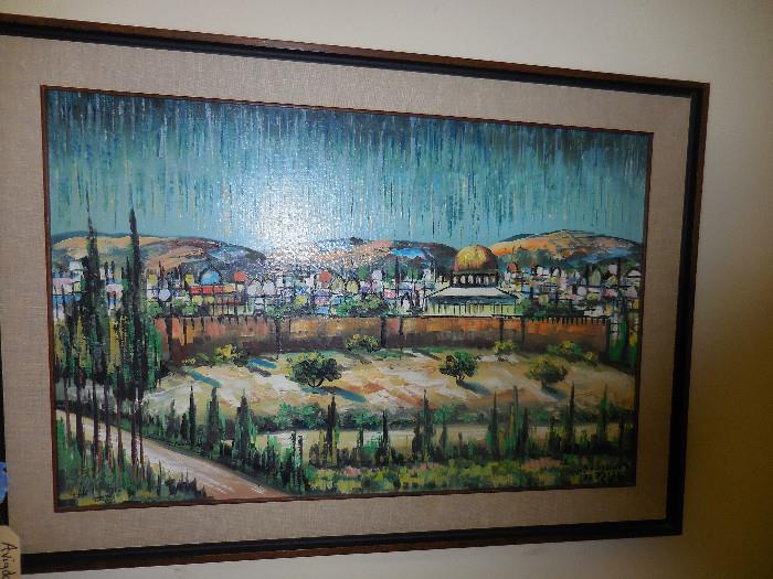 Listed Artist Avigdor Stematsty 1908-1989 Original Oil Painting Framed Signed.