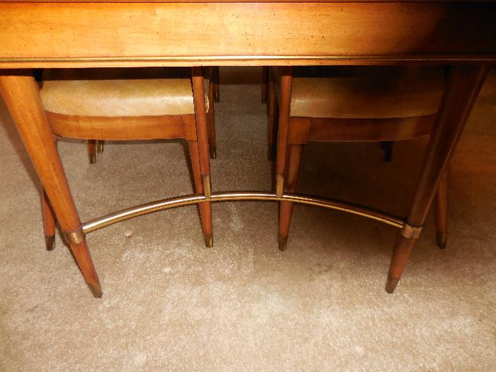 Mid century Pedestal Each end of Table
