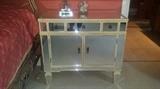 Mirrored Night Stand Three hands Corp
