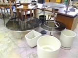Gainey and Architectural Pottery & Steelcase tables.