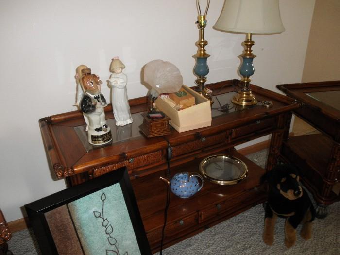 sofa table with matching end tables