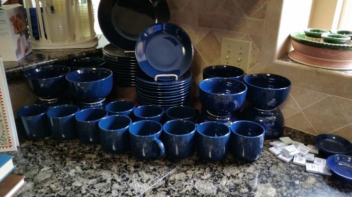 large set of dishes great for family gatherings