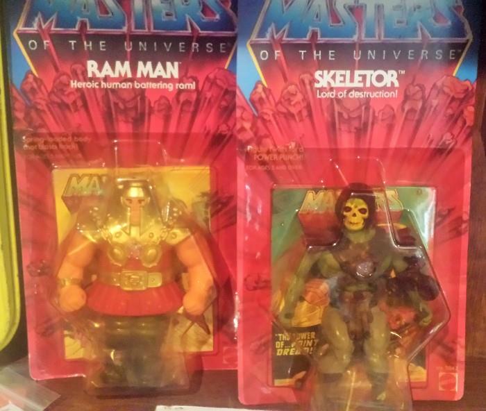Masters of the Universe (He-Man Series), Ram Man. 1983. Sealed in original package. Also, sealed 1980s VERY RARE, Skeletor. 