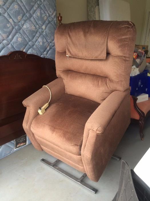 #36 brown lift chair $350 