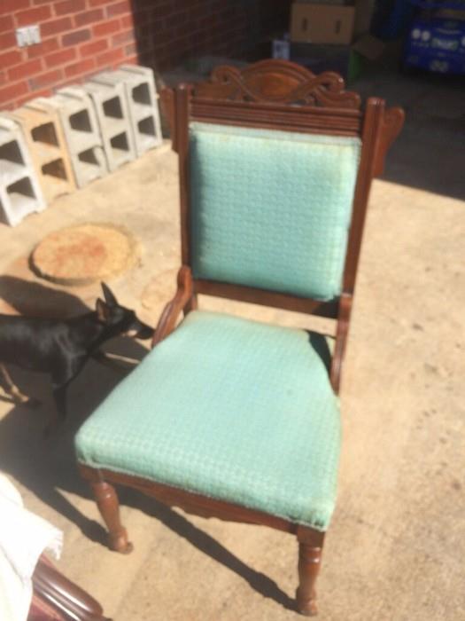 #21A blue/green chair $75 
