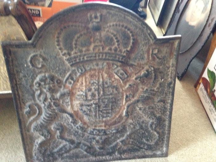 Easly Iron Fireplace Cover Late 1800's