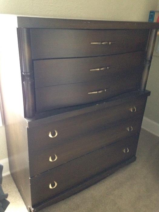 Mid-Century Chest and Headboard
