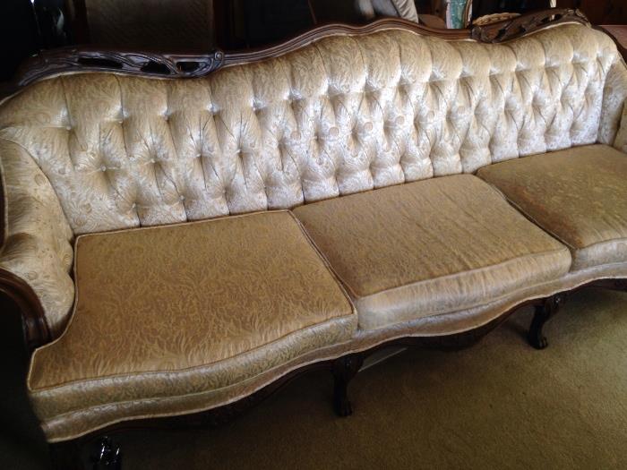 French Provencial Sofa and Loveseat 1940's. Excellent