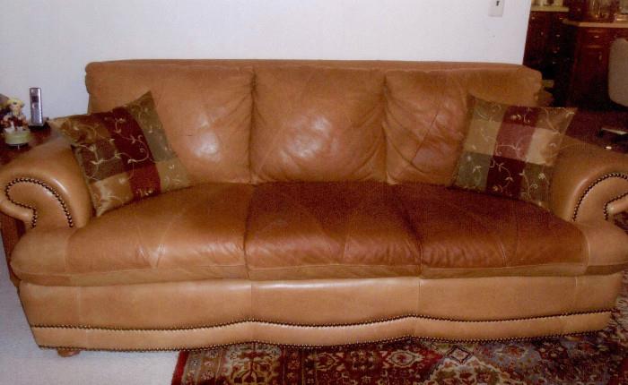 Italian leather sofa.