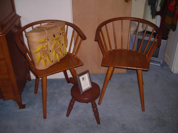 Wonderful mid century Russell Wright chairs by Conant Ball
