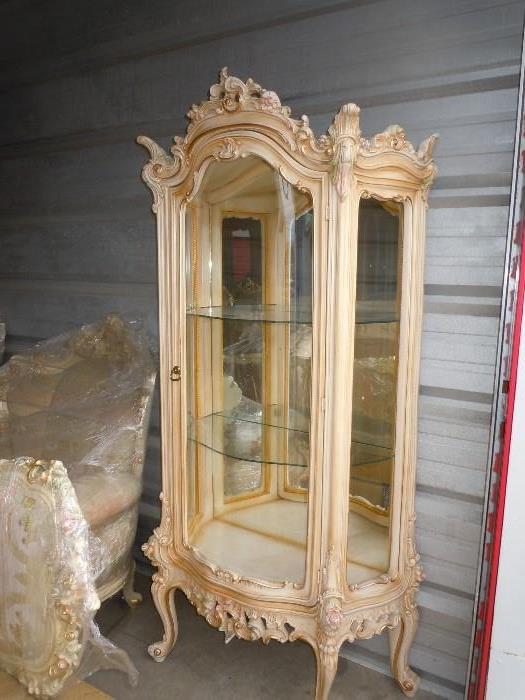 French Provincial China cabinet