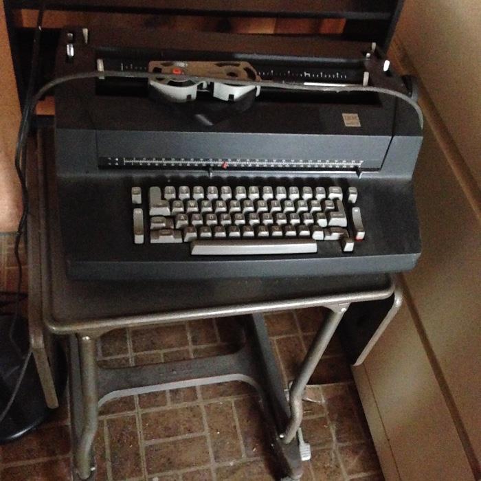 IBM Selectric typewriter and stand.