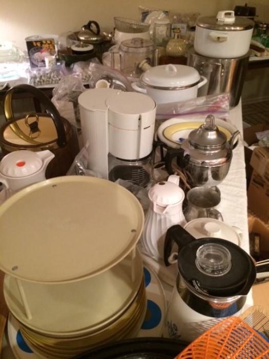 various kitchen appliances