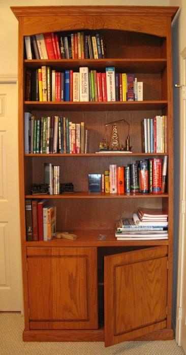 Solid Oak Bookcase:  97'H x 44"W x 13.5"D)